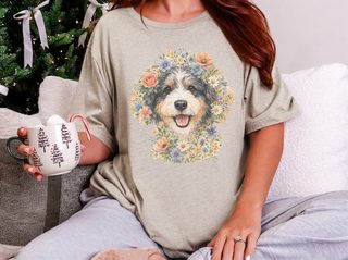 Aussiedoodle Floral Portrait - photo 8