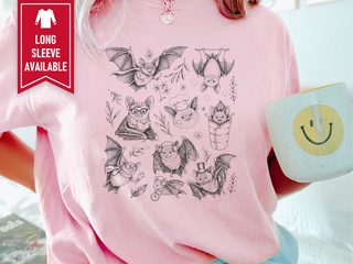 Cute Bat Illustration Fun Activities funny shirt - photo 1