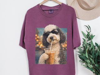 Comfort Colors Sheepadoodle Iced Coffee Cool Dog doodle dog shirt - photo 4