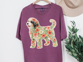 Comfort Colors Bernedoodle Floral Silhouette - photo 5