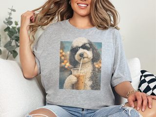 Sheepadoodle Iced Coffee Cool Dog doodle dog shirt - photo 3