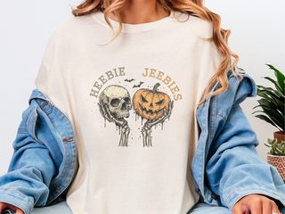Skull Pumpkin Heebie Jeebies funny shirt - photo 7