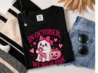 Cute Ghost Breast Cancer Awareness funny shirt - photo 3