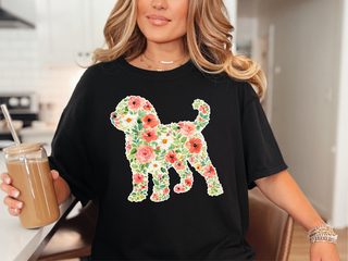 Comfort Colors Golden Doodle Floral Silhouette doodle dog shirt - photo 3