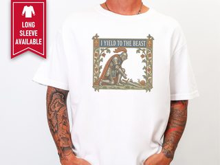 Medieval Knight Kneeling Before Snail funny shirt - photo 1