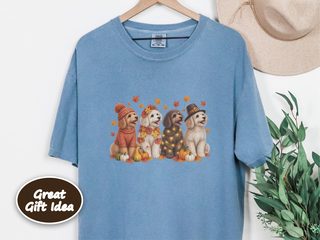 Maltipoo Fall Harvest Lineup doodle dog shirt - photo 5
