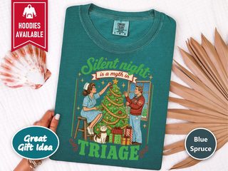 Silent Night Triage Christmas Scene funny shirt - photo 7