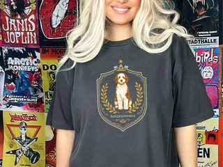 Comfort Colors Sheepadoodle royal Crest doodle dog shirt - photo 4