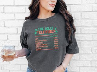 Jolly Elf Fuel Nutrition Label funny shirt - photo 3