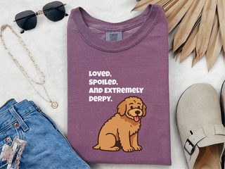 Derpy Golden Retriever doodle dog shirt - photo 5