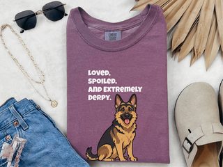 Derpy German Shepherd doodle dog shirt - photo 5