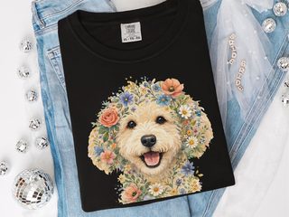 Comfort Colors Labradoodle Floral Face doodle dog shirt - photo 2