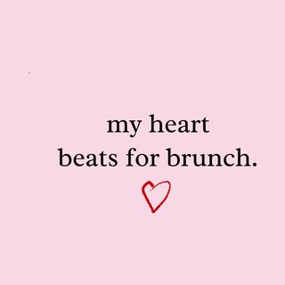 Brunch & Love Heartbeat T-Shirt - Valentine's Day Morning Foodie Gift