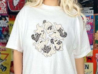 Ghosts Playing With Cool Raccoons funny shirt - photo 2