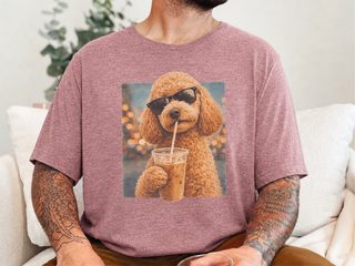 Labradoodle Iced Coffee Cool Dog doodle dog shirt - photo 7