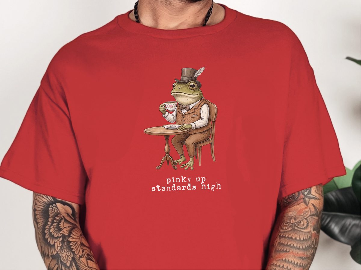 Dapper Frog Pinky Up Standards High Etiquette Tea Party Shirt
