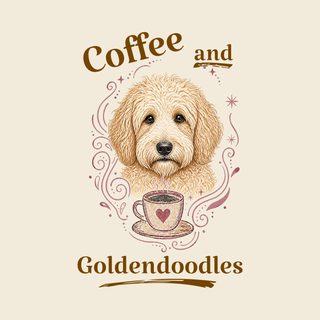 Coffee And Goldendoodles Comfort Colors T-Shirt | Doodle Mom Tee