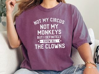 Not My Circus Not My Monkeys But I Definitely Know All The Clowns funny shirt - photo 5