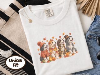 Autumn Sheepadoodles With Pumpkins doodle dog shirt - photo 1