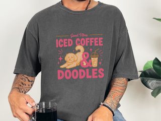Iced Coffee, Doodles & Good Vibes doodle dog shirt - photo 3