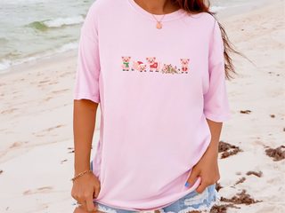 Cute Christmas Pigs Lineup funny shirt - photo 6