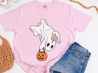 Flying Ghost Coffee Pumpkin Bucket funny shirt - photo 5