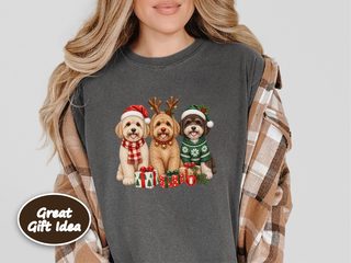 Christmas Maltipoo Dogs Trio doodle dog shirt - photo 3