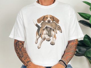 Beagle Hunting Wild Rabbit doodle dog shirt - photo 1