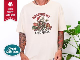 Skeleton Wrapping Last Nerve funny shirt - photo 8
