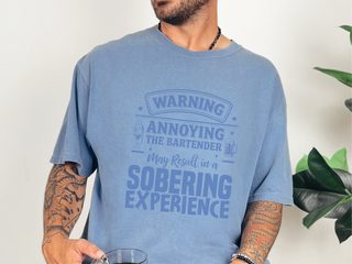 Warning Annoying The Bartender funny shirt - photo 5