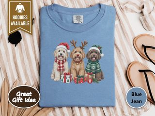 Christmas Goldendoodle Dog Trio doodle dog shirt - photo 4