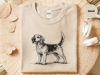 Beagle Sketch funny shirt - photo 5