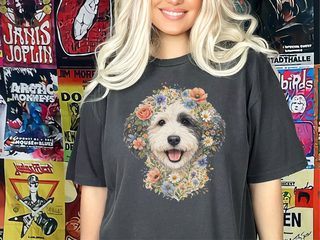 Comfort Colors Sheepadoodle Floral Face doodle dog shirt - photo 3