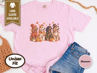 Festive Autumn Cavapoo Dogs doodle dog shirt - photo 4