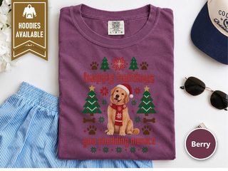 Golden Retriever Holiday Shedding Menace doodle dog shirt - photo 7
