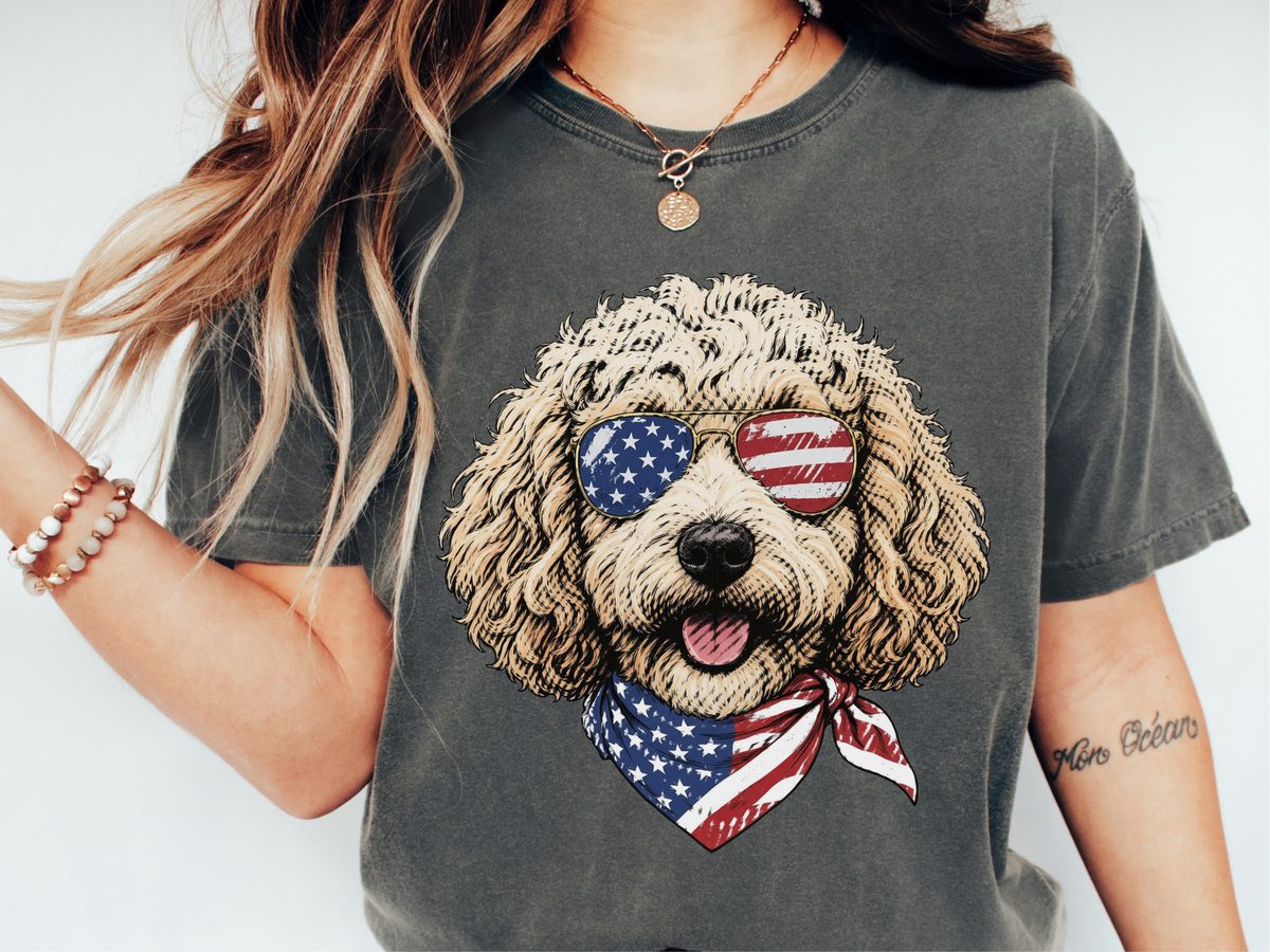 Patriotic Maltipoo Usa Flag Shirt Comfort Colors 4th of July Pet
