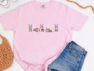Christmas Bunny Rabbit Lineup funny shirt - photo 6
