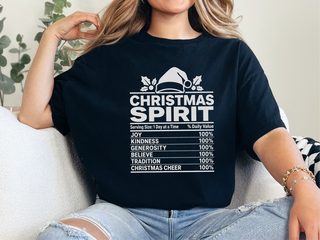 Christmas Spirit Nutrition Label funny shirt - photo 4