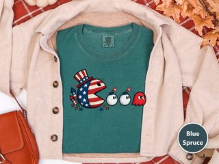 Patriotic Arcade Hero Chasing Lit Bombs funny shirt - photo 7