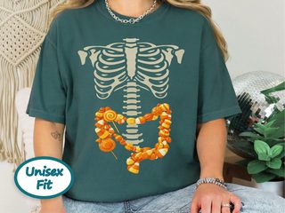 Candy Corn Skeleton Intestines funny shirt - photo 6