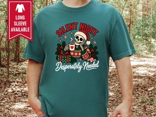 Skeleton Santa Silent Night Needed funny shirt - photo 7