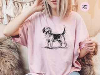 Beagle Sketch funny shirt - photo 8