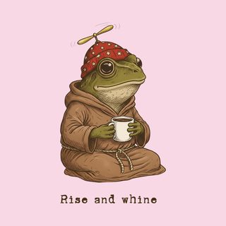 Rise and Whine Grumpy Frog Pessimistic Morning Humor T-Shirt
