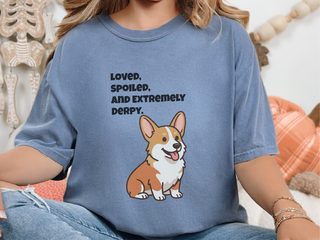 Derpy Welsh Corgi doodle dog shirt - photo 6