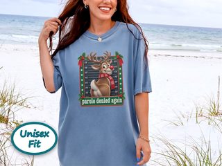 Reindeer Mugshot Parole Denied funny shirt - photo 8