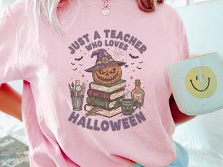 Just A Teacher Who Loves Halloween_3 funny shirt - photo 1