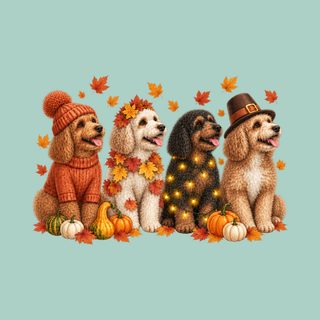 Festive Autumn Cavapoo Dogs Cute Fall Dog Mom Shirt Cavapoo Gift