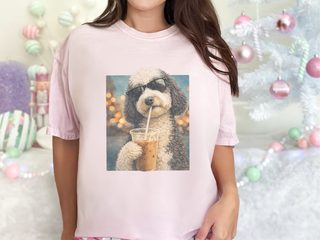 Comfort Colors Sheepadoodle Iced Coffee Cool Dog doodle dog shirt - photo 3