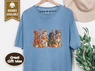 Festive Autumn Cavapoo Dogs doodle dog shirt - photo 6