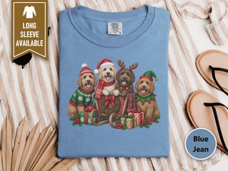 Christmas Labradoodles Sleigh Group doodle dog shirt - photo 8